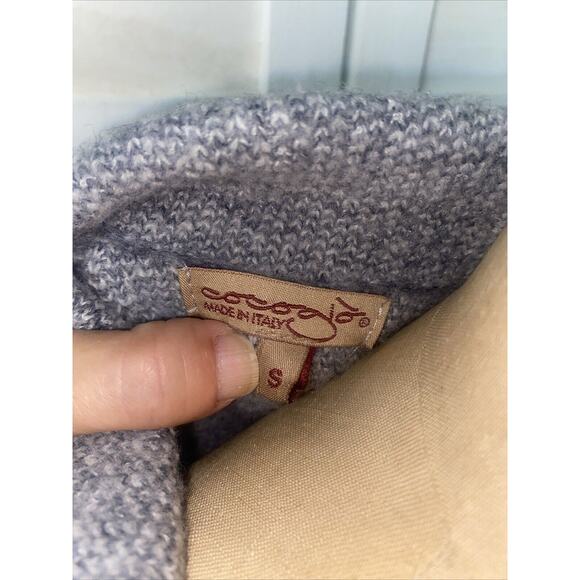 Cocogio Cardigan Sweater Coat Tweed Acrylic Wool Blend Buttons Collared Sz Small - Picture 7 of 8